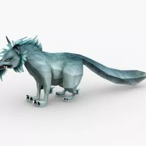 Grey Wolf Anime Animal 3d model