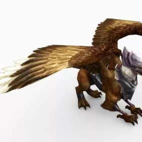 Griffin Creature Bird 3d model