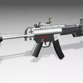Lowpoly Mp5 Submachine Gun 3d model