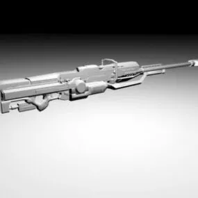 Scifi Heavy Sniper Rifle 3d model