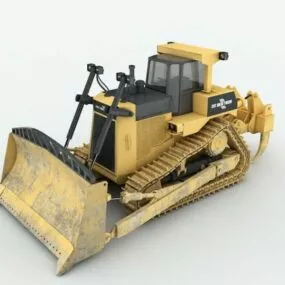 Heavy Tracked Bulldozer 3d model