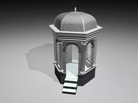 Modern Office Building Block 3d model