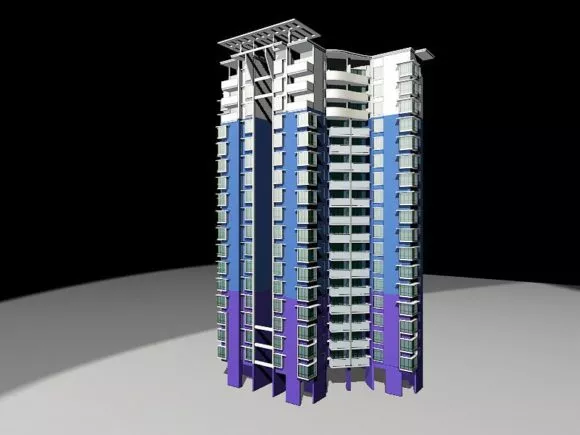 Alien Tower With Landscape 3d model