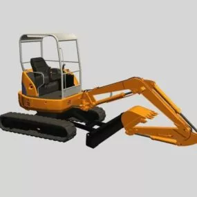 Japan Machine Small Excavator 3d model