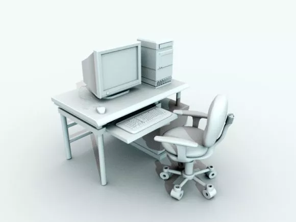 Two Swivel Chair 3d model