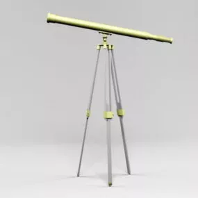 Telescope With Tripod 3d model