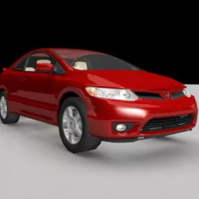 Red Honda Civic Sport Car 3d model