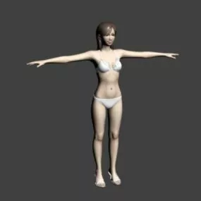 Hot Bikini Girl 3d model
