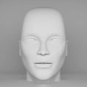 Human Male Head Bust 3d model