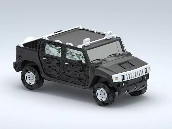 Military Gaz-2975 Tiger Multipurpose Vehicle 3d model