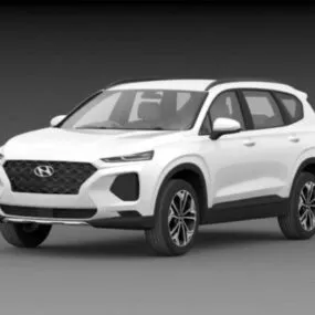 Hyundai Santafe 2019 Suv 3d model