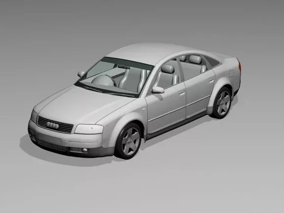 Audi A6 Sedan Silver 3d model Audi A6 Sedan Silver 3d model