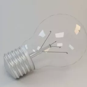 Transparent Light Bulb 3d model