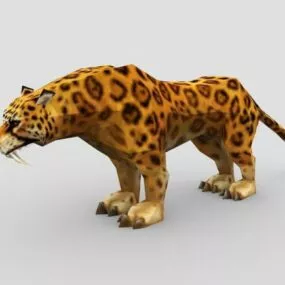 Realistic Indian Leopard 3d model