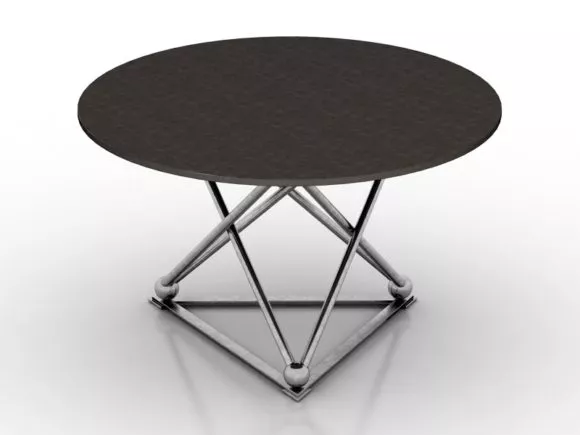 Simple Work Table With Chair 3d model