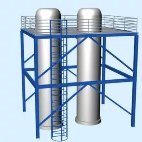 Industrial Silo Storage 3d model