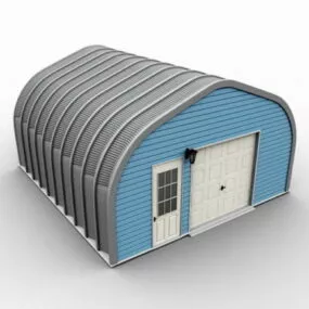 Industrial Warehouse Steel Roof Building 3d model