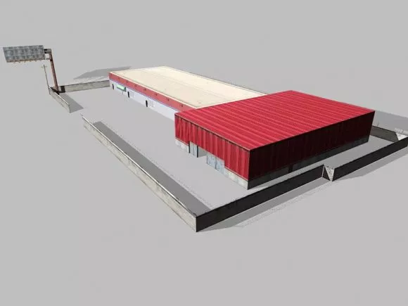 Roof Villa Building With Garden 3d model