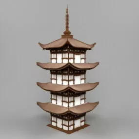 Ancient Japanese Pagoda 3d model