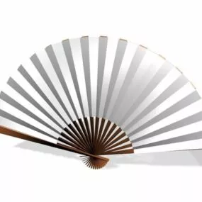 Japanese Paper Fan 3d model