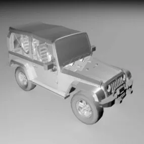 Jeep Wrangler Convertible Truck 3d model