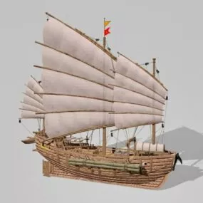 Vintage Junk Ship 3d model