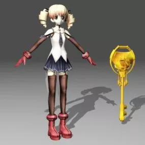 Anime Kawaii Girl 3d model