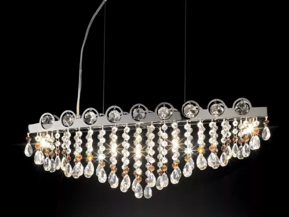 Heart Shaped Crystal Curtain Chandelier 3d model