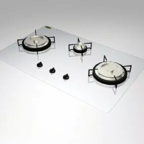 Kitchen Gas Cooktop 3d model