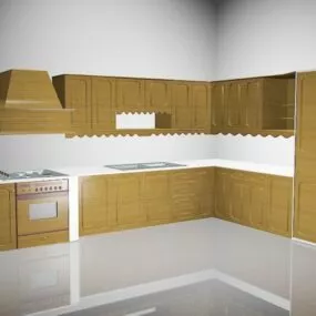 L Shape Kitchen Design Ideas 3d model