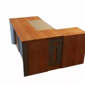 L Shaped Corner Work Desk 3d model
