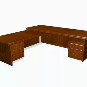 Office Work Desk L Shaped 3d model