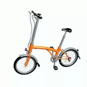 Lady Bicycle Small Wheel 3d model