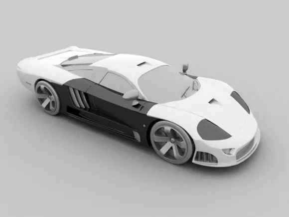Simple Pinewood Concept Car 3d model
