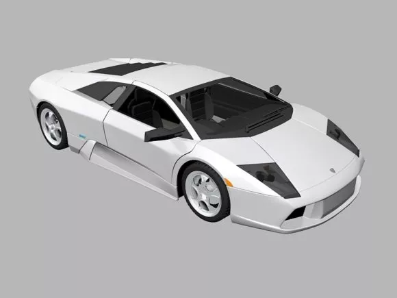 Red Bugatti Car 3d model