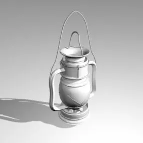 Lantern Oil Lamp 3d model