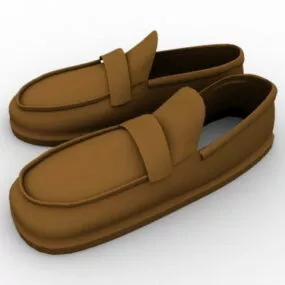 Leather Boat Shoes 3d model