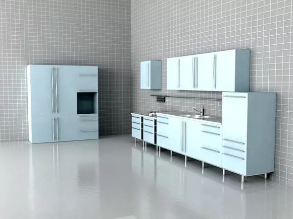 Furniture Four Drawers Bedside Cabinet 3d model