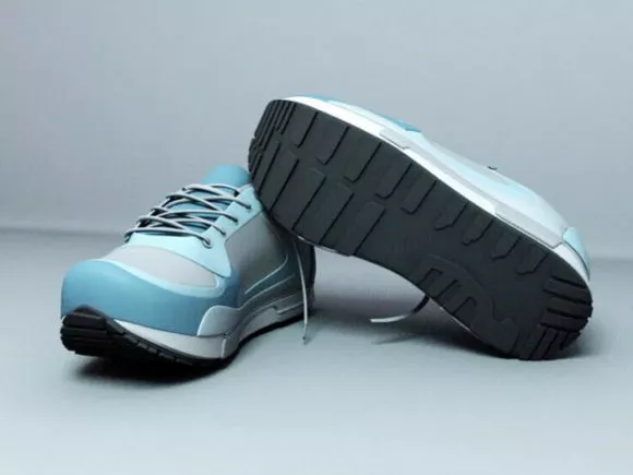 Light Blue Sneakers 3d model Light Blue Sneakers 3d model