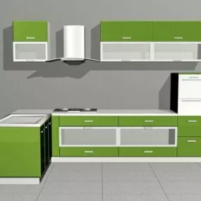 Lime Green Kitchen Cabinet Ideas 3d model