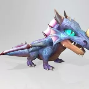 Little Cartoon Dragon 3d model