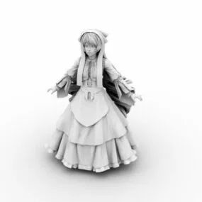 Anime Lolita Girl 3d model
