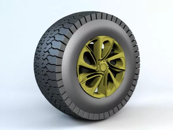 Wheel Rim Tire 3d model