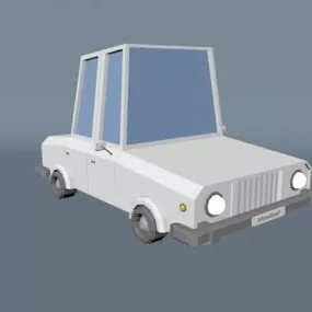 Low Poly Cartoon Sedan Car 3d model