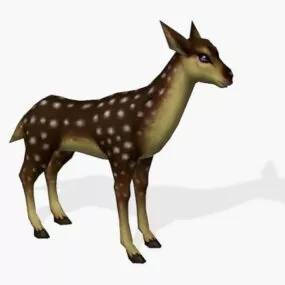 Low Poly Sika Deer 3d model