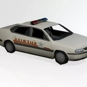 Vintage Sheriff Car 3d model