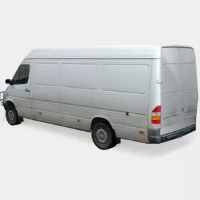 Lowpoly Old Van 3d model