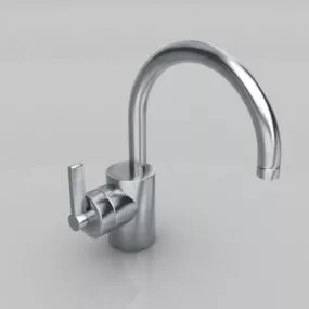 Stainless Steel Kitchen Faucet 3d model