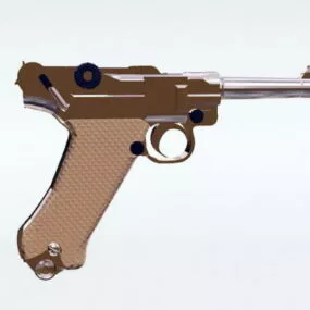Luger Pistol Gun 3d model