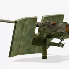 Military M2 Machine Gun 3d model